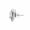 2.73CT DIAMOND 18K WHITE GOLD 3D ROUND & BAGUETTE INVISIBLE SQUARE STUD EARRINGS