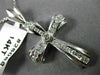 ESTATE LARGE .95CT DIAMOND 14KT WHITE GOLD 3D CHANNEL BEZEL CROSS PENDANT #26068