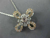 1.05CT WHITE & PINK DIAMOND 14KT WHITE & ROSE GOLD 3D FLOWER BY THE YARD PENDANT