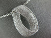 ESTATE LARGE 1.22CT DIAMOND 18KT WHITE GOLD 3D MULTI ROW INFINITY LOVE PENDANT