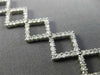 ESTATE WIDE 4.50CT DIAMOND 18K WHITE GOLD  CLASSIC OPEN SQUARE TENNIS BRACELET