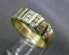 ESTATE WIDE .85CT BAGUETTE & ROUND DIAMOND 14K YELLOW GOLD ANNIVERSARY RING 3821