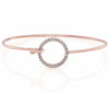 .33CT PINK DIAMOND 18KT ROSE GOLD ROUND CIRCLE OF LIFE FLEXIBLE BANGLE BRACELET