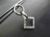 ESTATE .46CT DIAMOND 14K WHITE GOLD 3D CIRCLE & SQUARE HANGING EARRINGS F/G VSSI