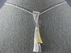 ESTATE LARGE .73CT DIAMOND 18K WHITE & YELLOW GOLD 3D CLASSIC TASSEL FUN PENDANT