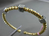 ESTATE .30CT DIAMOND 14KT WHITE & YELLOW GOLD 3D SQUARE FLEXIBLE BANGLE BRACELET