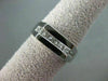 ESTATE .72CT DIAMOND 14K WHITE GOLD PRINCESS CUT SQUARE MENS GYPSY RING #14192