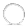 ESTATE .13CT DIAMOND 14KT WHITE GOLD 3D FILIGREE MILGRAIN CRISS CROSS FUN RING