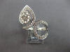 LARGE .83CT DIAMOND 14KT WHITE GOLD ROUND CLUSTER INVISIBLE HEART SHAPE FUN RING