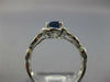 ESTATE 1.07CT DIAMOND & AAA SAPPHIRE 14KT WHITE GOLD FLOWER HALO ENGAGEMENT RING