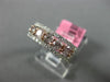 ESTATE 1.02CT WHITE & PINK DIAMOND 18KT WHITE & ROSE GOLD HALO ANNIVERSARY RING