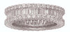 WIDE 3.19CT DIAMOND 18K WHITE GOLD 3D ROUND & BAGUETTE ETERNITY ANNIVERSARY RING
