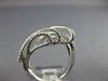 ESTATE LARGE .82CT DIAMOND 18KT WHITE GOLD 3D MULTI ROW CRISS CROSS FUN RING