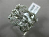 ESTATE LARGE 1.12CT DIAMOND 18KT WHITE GOLD MULTI ROW BY THE YARD LOVE KNOT RING
