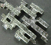 LARGE .92CT DIAMOND 18KT WHITE GOLD ROUND & BAGUETTE BRICK FUN FLOATING PENDANT