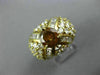 ESTATE LARGE 2.70CT WHITE & ORANGE DIAMOND 18KT YELLOW GOLD 3D ANNIVERSARY RING