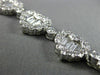 ESTATE LARGE 10.34CT ROUND BAGUETTE DIAMOND 18K WHITE GOLD HEART TENNIS BRACELET