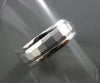 ESTATE WIDE 14KT SOLID WHITE GOLD 3D HAMMERED LOOK MENS WEDDING RING #1293