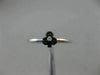 .05CT DIAMOND 14KT WHITE BLACK & ROSE GOLD 3D HEART FLOWER MULTI STACKABLE RING
