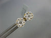 ESTATE .56CT DIAMOND 18KT YELLOW GOLD 3D CLUSTER FLOWER INVISIBLE STUD EARRINGS