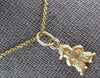 ESTATE SMALL 14KT YELLOW GOLD 3D FUNNY BABY BOY CHARM FLOATING PENDANT #27419