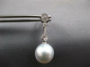ESTATE .44CT DIAMOND & AAA TAHITIAN PEARL 18K WHITE GOLD 3D FUN HANGING EARRINGS