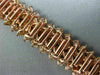 ESTATE LARGE 24.03CT MULTI COLOR DIAMOND 18KT ROSE GOLD CLUSTER TENNIS BRACELET