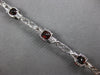 7.67CT DIAMOND & AAA GARNET 14KT WHITE GOLD 3D CUSHION & ROUND TENNIS BRACELET