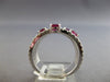EXTRA LARGE 2.66CT DIAMOND & AAA RUBY 14K WHITE GOLD OVAL & ROUND MULTI ROW RING