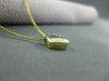 ESTATE .25CT DIAMOND SOLITAIRE 14KT YELLOW GOLD SQUARE PENDANT W/ CHAIN #21964