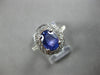 2.64CT DIAMOND & AAA TANZANITE 14KT WHITE GOLD OVAL & ROUND ENGAGEMENT RING 3046