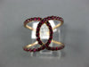 ESTATE WIDE .82CT AAA RUBY 18KT ROSE GOLD 3D LOVE KNOT FUN RING