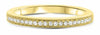 .11CT DIAMOND 14KT YELLOW GOLD 3D ROUND FILIGREE SEMI ETERNITY ANNIVERSARY RING