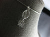 ESTATE .29CT DIAMOND 18KT WHITE GOLD 3D FLOWER TEAR DROP FUN FLOATING PENDANT