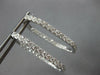 ESTATE LARGE 1.95CT DIAMOND 14KT WHITE GOLD 3D INSIDE OUT HEXAGON HOOP HANGING EARRINGS