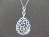 EXTRA LARGE 9.40CT DIAMOND & AAA SAPPHIRE PLATINUM 3D LOVE KNOT FLOATING PENDANT