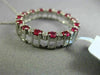 ESTATE LARGE 2.33CT DIAMOND & AAA RUBY 14KT WHITE GOLD 3D CIRCLE OF LIFE PENDANT