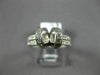 ESTATE WIDE .46CT DIAMOND 14K WHITE GOLD 2 ROW SEMI MOUNT ENGAGEMENT RING #19591