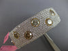EXTRA LARGE 15.56CT WHITE & YELLOW DIAMOND 18KT 2 TONE GOLD CUFF BANGLE BRACELET
