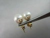 ESTATE .16CT DIAMOND & AAA SOUTH SEA PEARL 14K WHITE GOLD STUD EARRINGS #1772