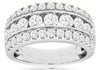 ESTATE WIDE 2.0CT DIAMOND 14KT WHITE GOLD SEMI ETERNITY WEDDING ANNIVERSARY RING