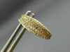 ESTATE .72CT DIAMOND 14KT YELLOW GOLD 3D MULTI ROW MICRO PAVE HUGGING EARRINGS