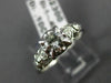 ANTIQUE .50CT OLD MINE DIAMOND 14KT WHITE GOLD FISHTAIL ENGAGEMENT RING #23339