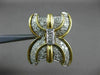 ESTATE LARGE 2.40CT DIAMOND 18KT YELLOW GOLD & PLATINUM X LOVE CLIP ON EARRINGS