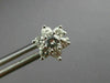 ESTATE .94CT DIAMOND 14KT WHITE GOLD CLASSIC STAR FLOWER CLUSTER EARRINGS #21017