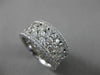 ESTATE WIDE 3.14CT DIAMOND 14KT WHITE GOLD ETOILE ANNIVERSARY RING UNIQUE #20429