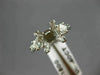ESTATE .40CT DIAMOND 14K WHITE GOLD 3D 3 STONE SEMI MOUNT ENGAGEMENT RING #5991