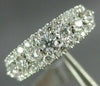 WIDE 1.25CT DIAMOND 18K WHITE GOLD 3D 3 ROW ROUND SEMI ETERNITY ANNIVERSARY RING