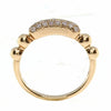 ESTATE .32CT LIGHT PINK DIAMOND 18KT ROSE GOLD 3D PAVE 3 ROW MULTI BEAD FUN RING
