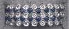1.0CT DIAMOND & AAA SAPPHIRE 14K WHITE GOLD ROUND 3 ROW WEDDING ANNIVERSARY RING